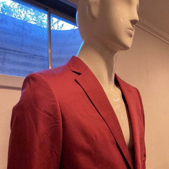 Alton Lane Black Label Raspberry Fitted Suit Coat - Picture 4 of 16